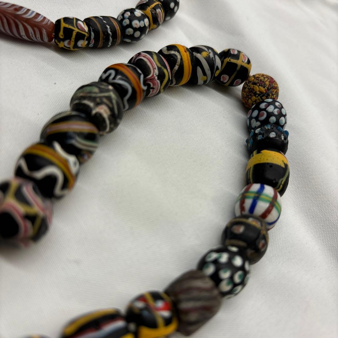 ヴェネチアントレードビーズミックス一連 とんぼ玉 アンティーク パーツ ガラス