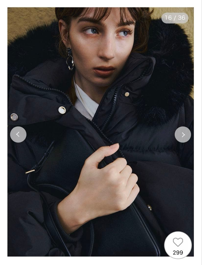 FRAY I.D フードファーショートダウンコート　2025 ブラック