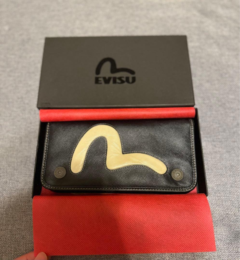 EVISU ブラック 長財布 E 10199 箱付き