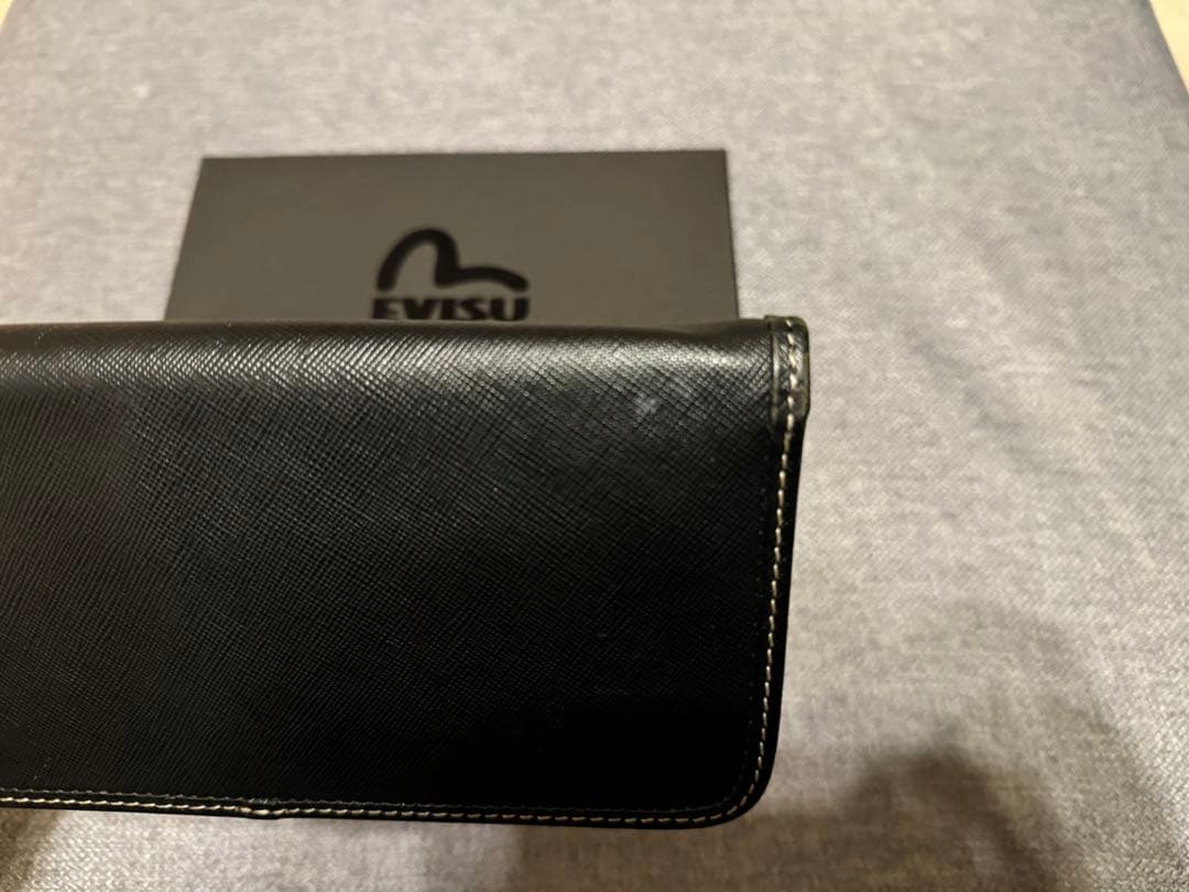 EVISU ブラック 長財布 E 10199 箱付き