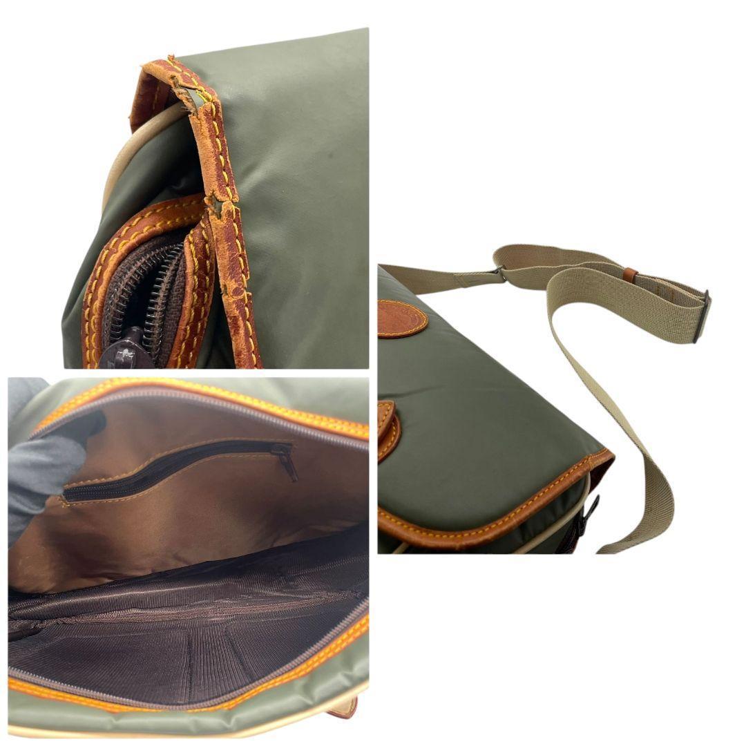 ハンティングワールド　ショルダーバッグ　バチュークロス　ツインポケットs48