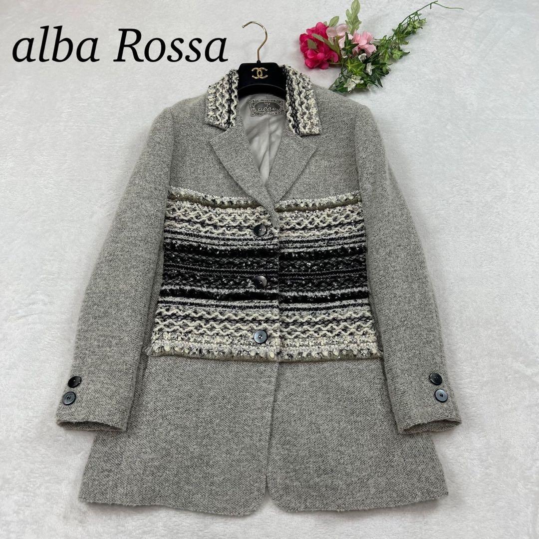 K115 美品 XL アルバロッサ インポートロッサ コート グレー レディース