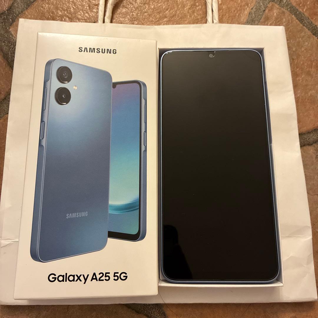 美品　短時間使用　SamsungGalaxy A25 5G ブルー SIMフリー