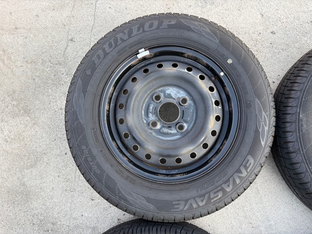 スズキ純正13インチスチールホイール/サマータイヤ4本セット