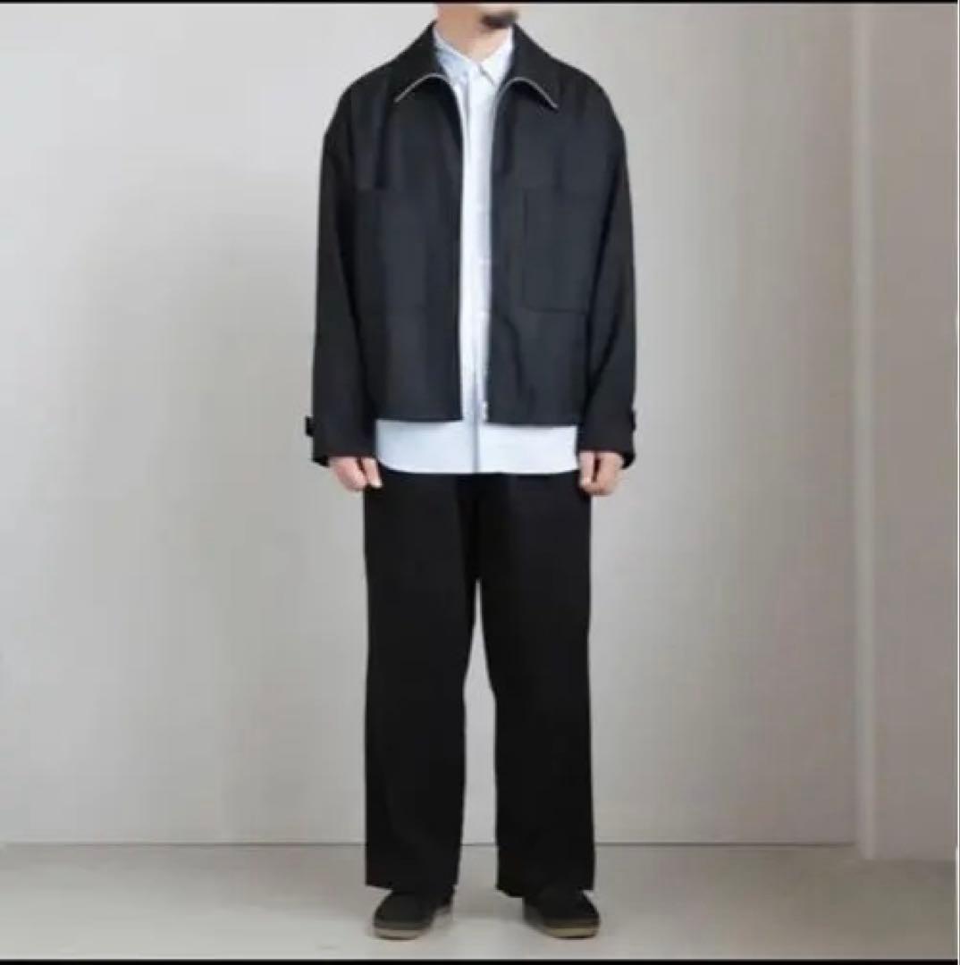 ジャケット・アウター AURALEE 19AW WOOL SERGE ZIP-UP BLOUSON