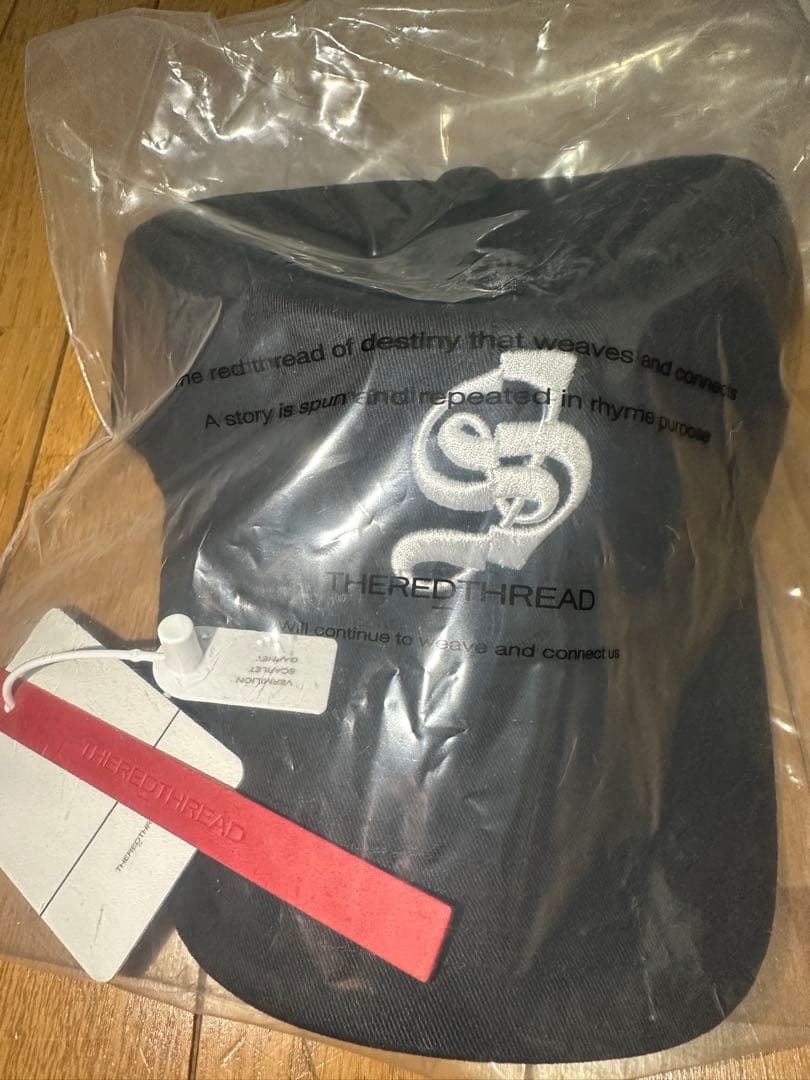 帽子 THEREDTHREAD S logo cap scarlet BLACK