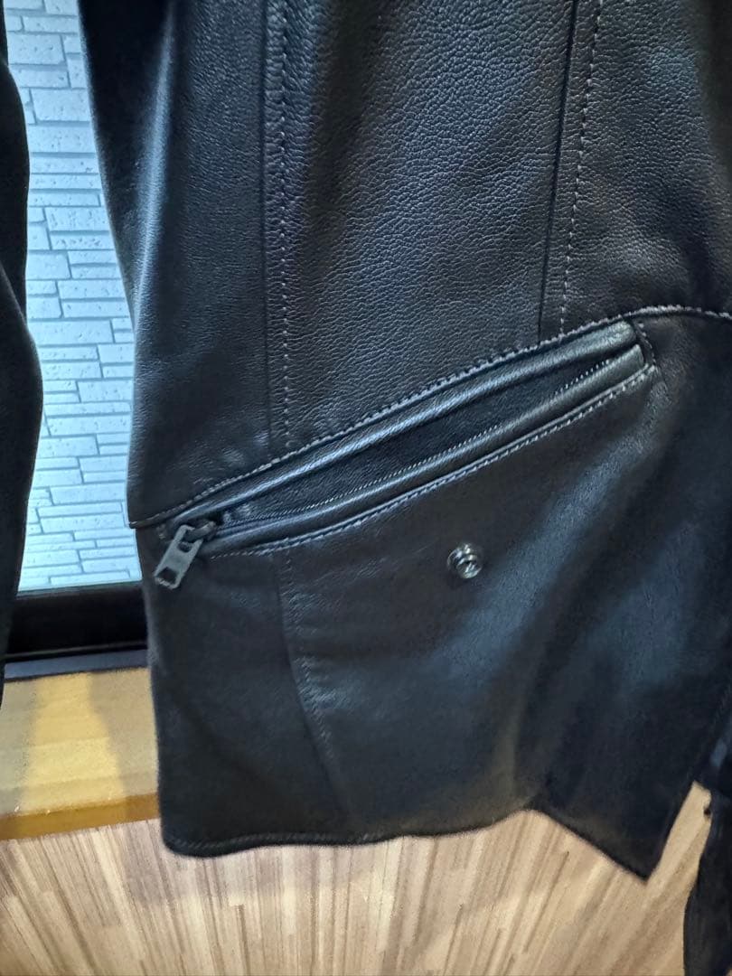 【本革】KADOYA K'S LEATHER ブラックレザージャケット L