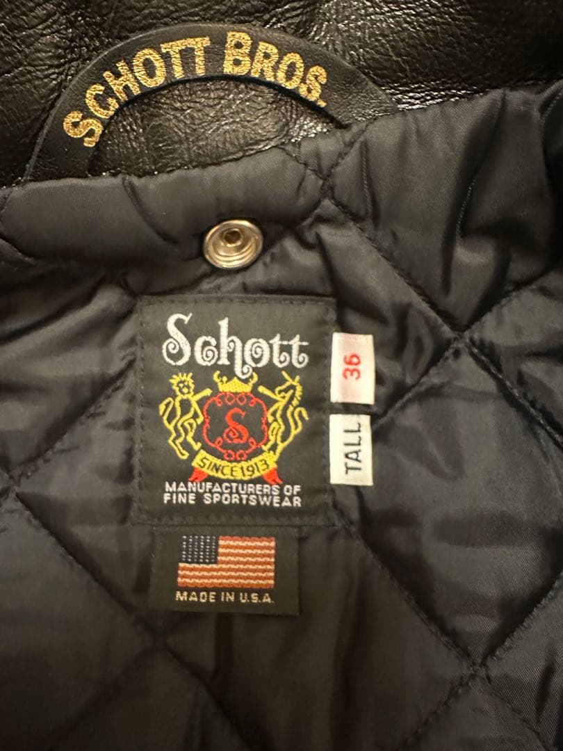 ジャケット・アウター Schott 613UHT 36 TALL