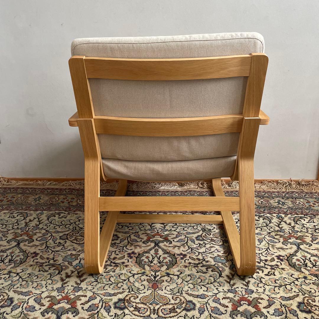 無印良品　リビングでもダイニングでもつかえるソファチェア・オーク材①