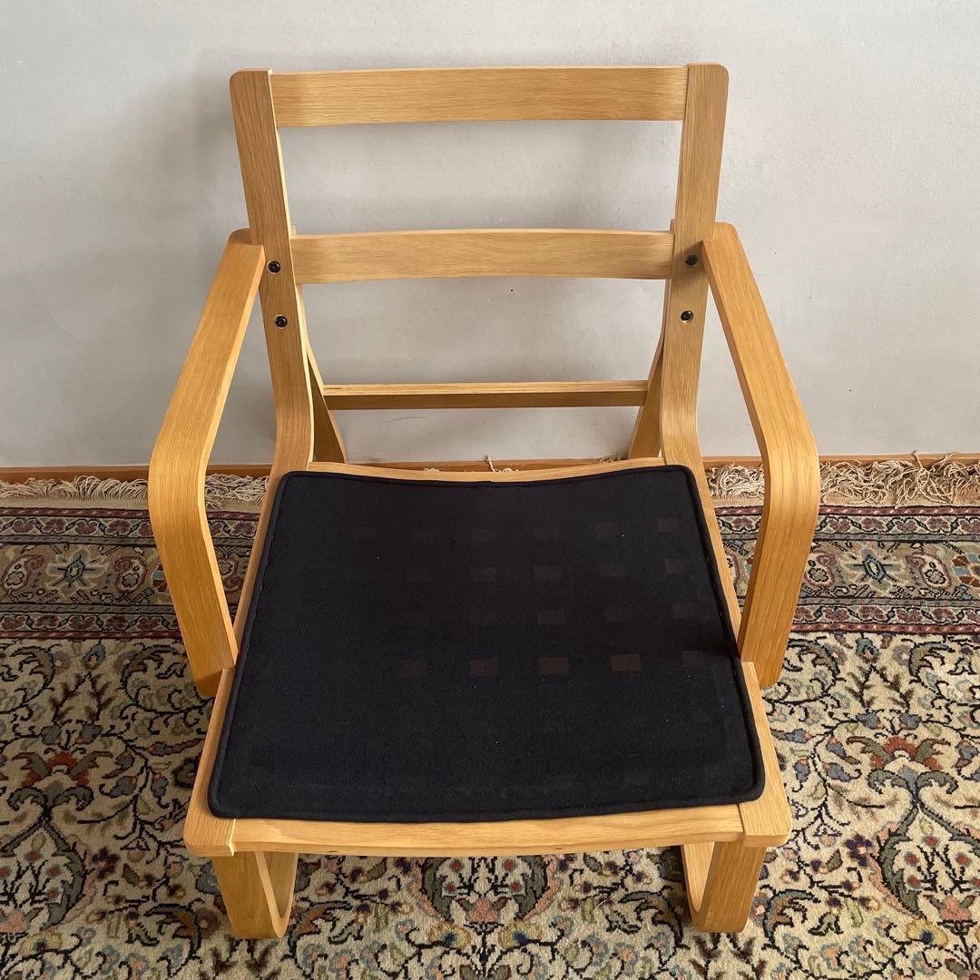 無印良品　リビングでもダイニングでもつかえるソファチェア・オーク材①