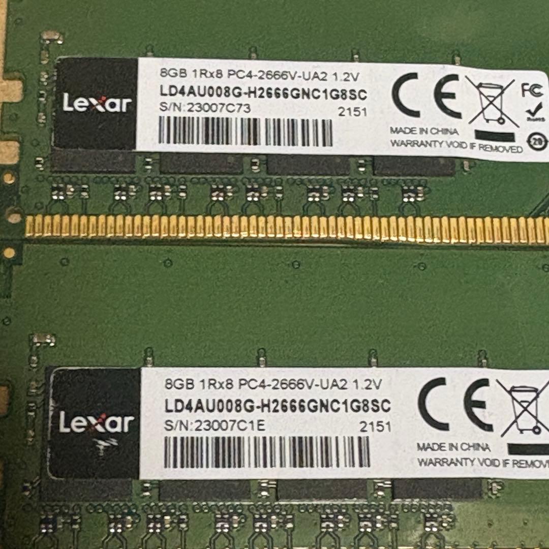 ジャンク DDR4 8GB 10枚 PRINCETON Lexar 他 計9種