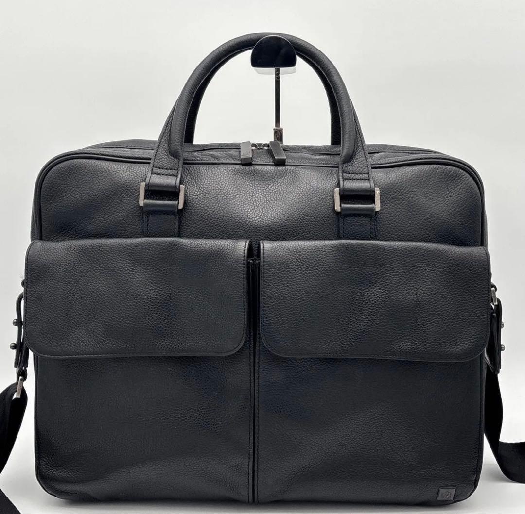 【極美品】dunhill アボリティーズ ビジネスバッグ 2way パスケース付