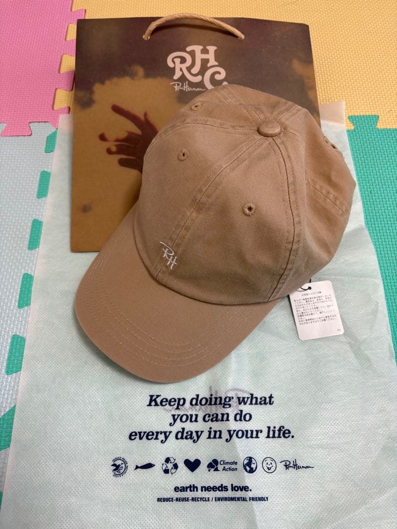 帽子のみ発送　正規品 ロンハーマン ロゴキャップ ベージュ