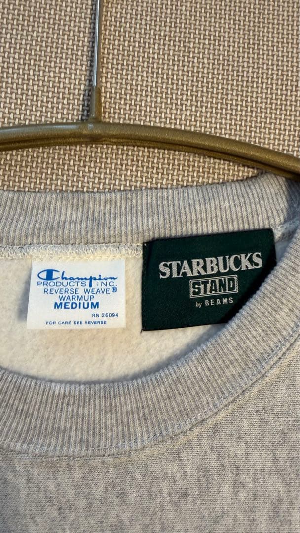STARBUCKS x BEAMS x Champion スウェット　Mサイズ