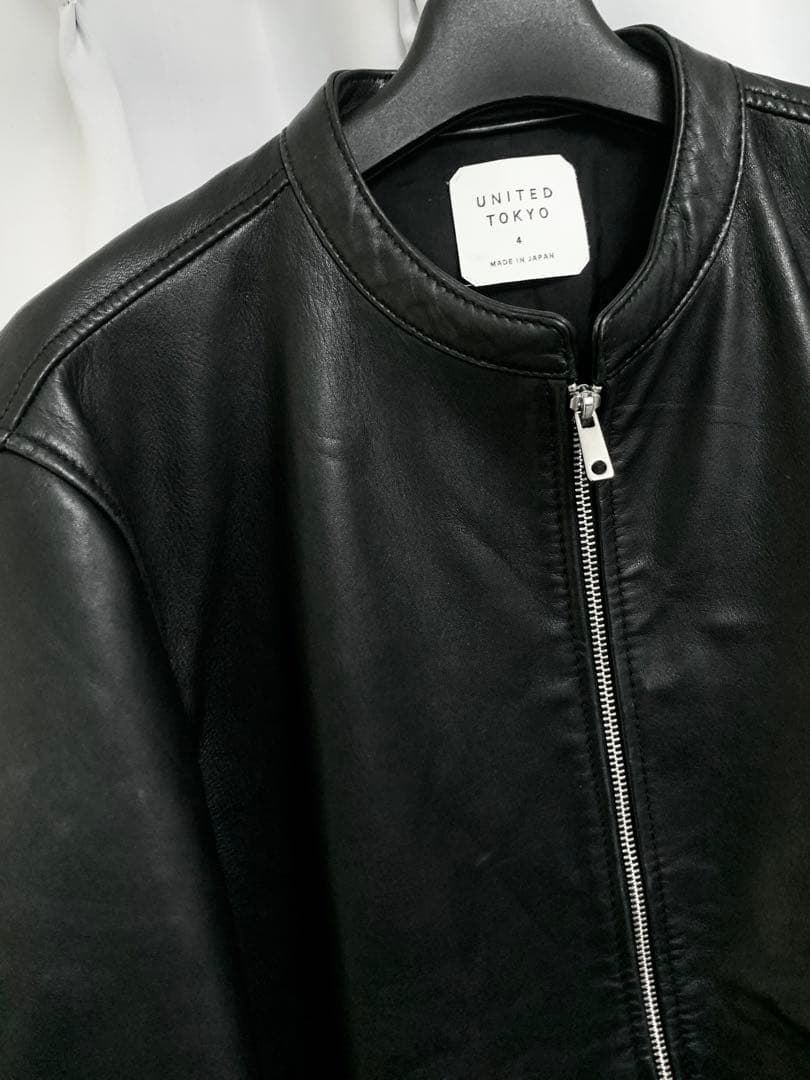 希少4(XL)◎ UNITED TOKYO 羊革 ラムレザー シングルライダース