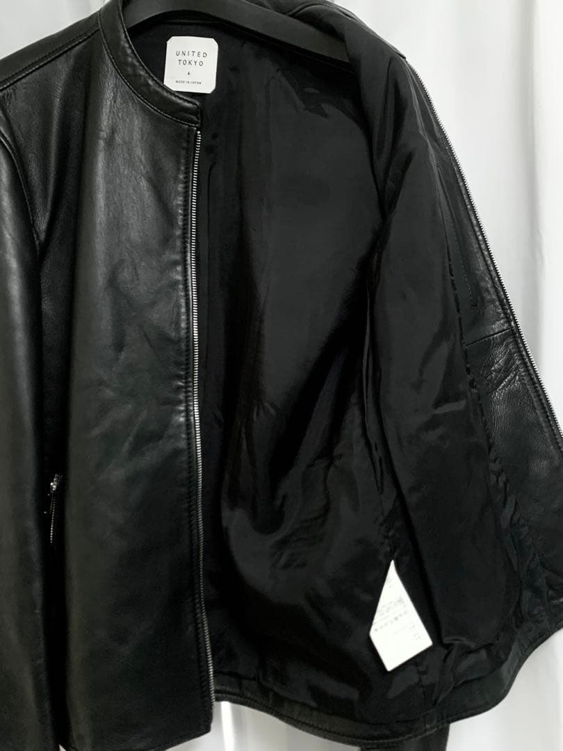 希少4(XL)◎ UNITED TOKYO 羊革 ラムレザー シングルライダース