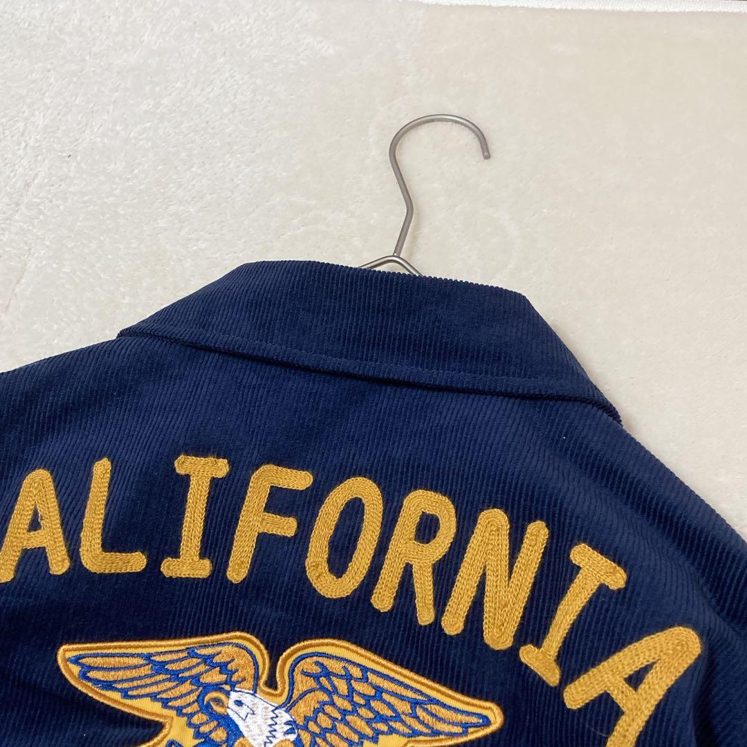 【美品】ALCARZA アルカルザ FFAジャケット コーデュロイ 刺繍 紺色L