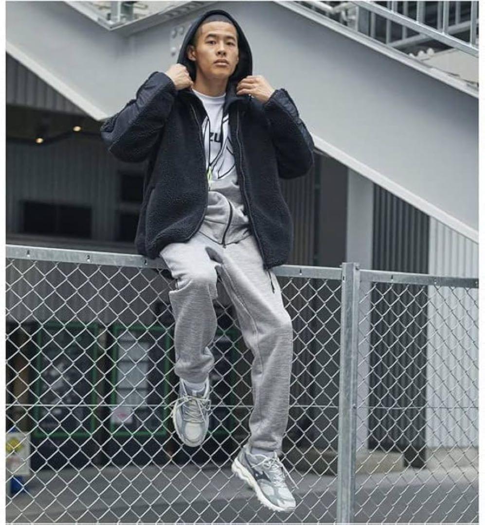 ミズノ　パーカー　グレー　セットアップ　L M