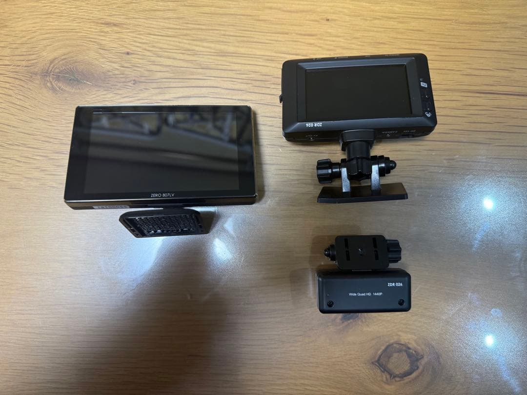 コムテック2カメラドラレコ、レーダー&レーザー探知機 2点セット