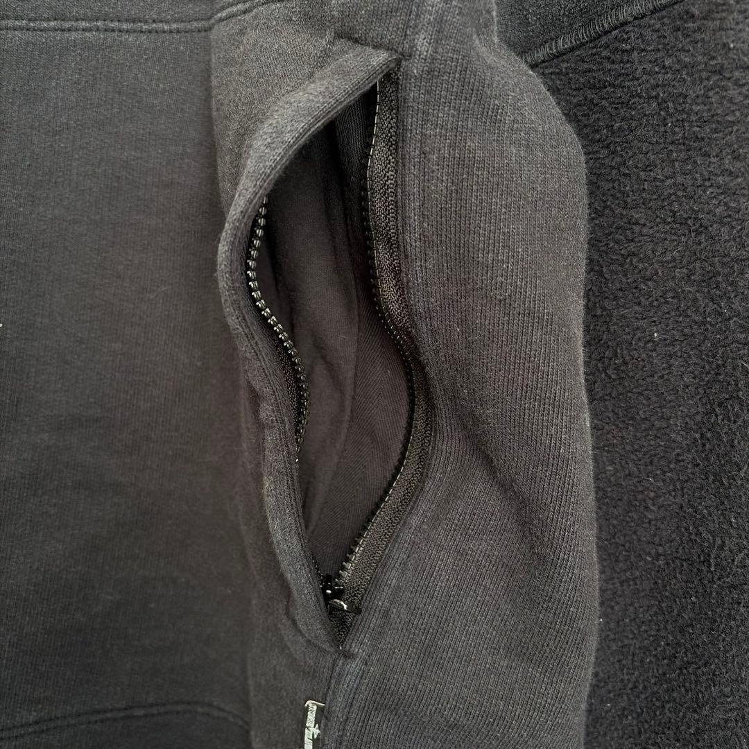 【美品✨Lサイズ】ストーンアイランド　トレーナー　ドッキング　黒　真贋済み