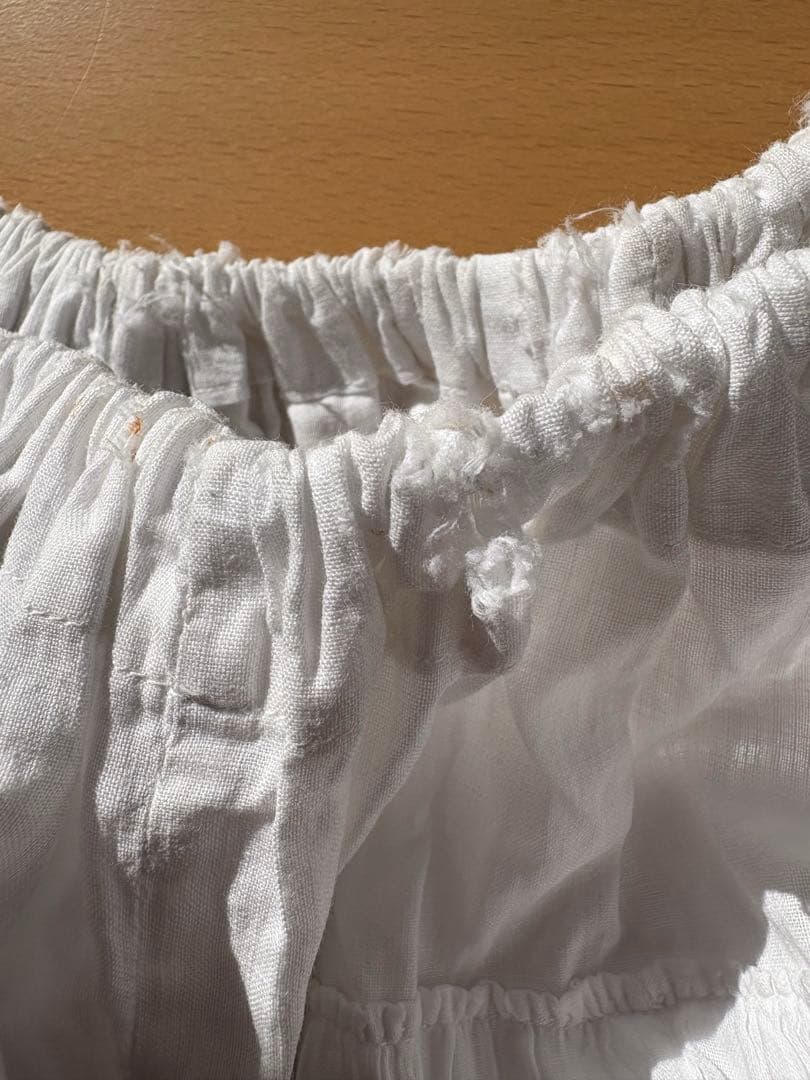 アンティークギャザーたくさんの２枚重ねスカート