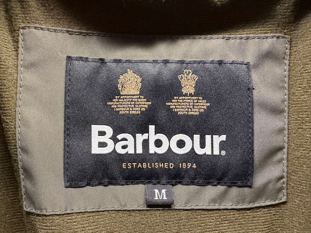 Barbour バブアー レア品 防水ナイロンジャケット オリーブグリーン