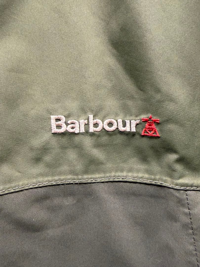 Barbour バブアー レア品 防水ナイロンジャケット オリーブグリーン