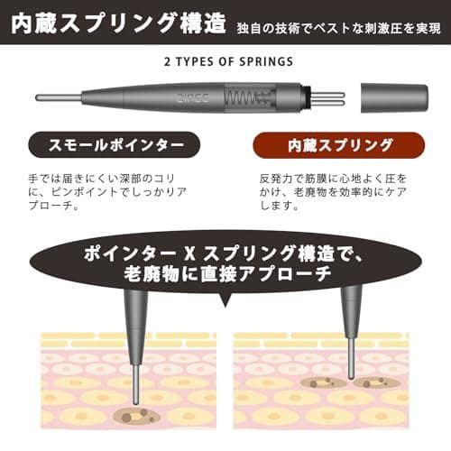 フェイス ツボ押し棒 バネ式 美顔器 コリほぐし 筋膜リリース フェイスラインb