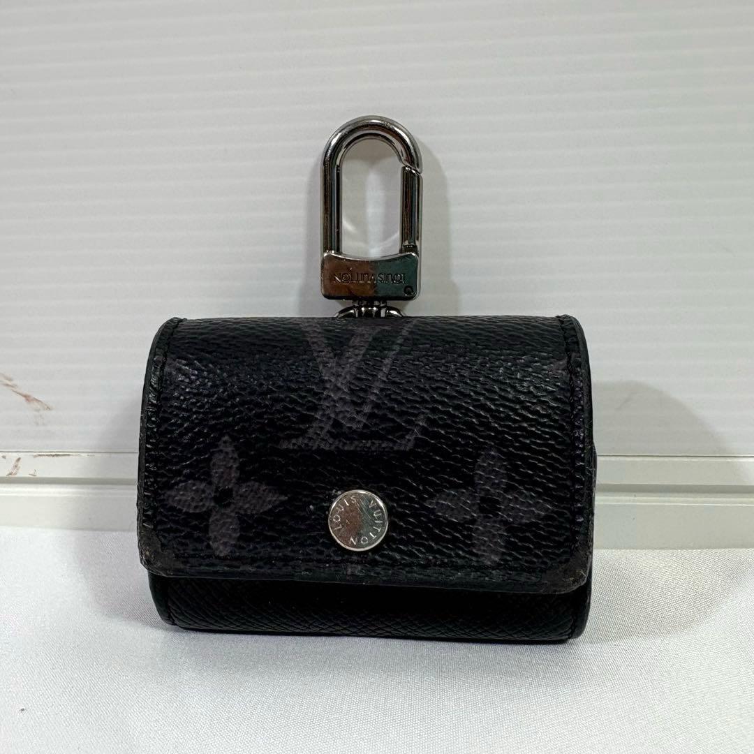 ルイヴィトン　AirPods Proケース　モノグラム エクリプス　レザー　黒