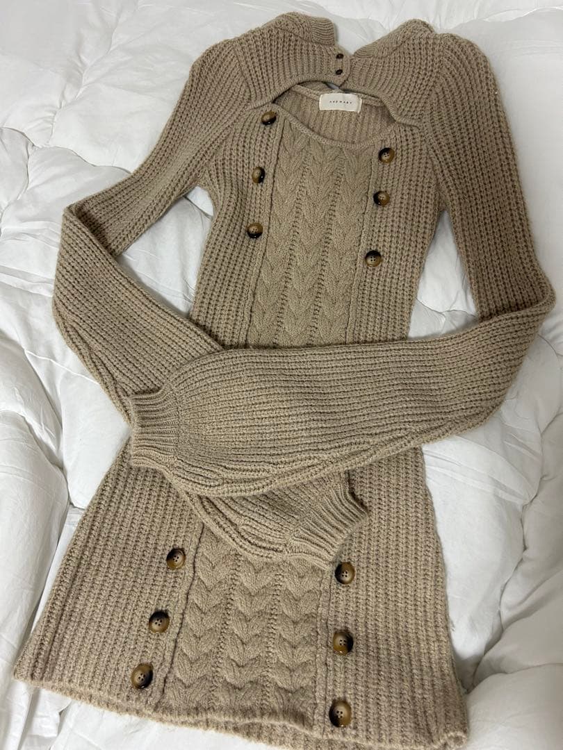 andmary アンドマリー Elsie knit mini dress