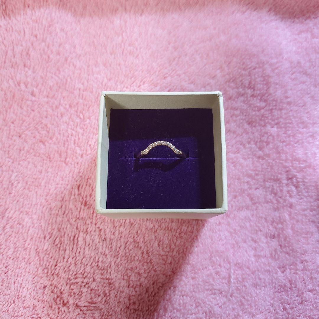 BIZOUX ビズー重ねづけリングK18 ダイヤモンド0.07ctピンクゴールド