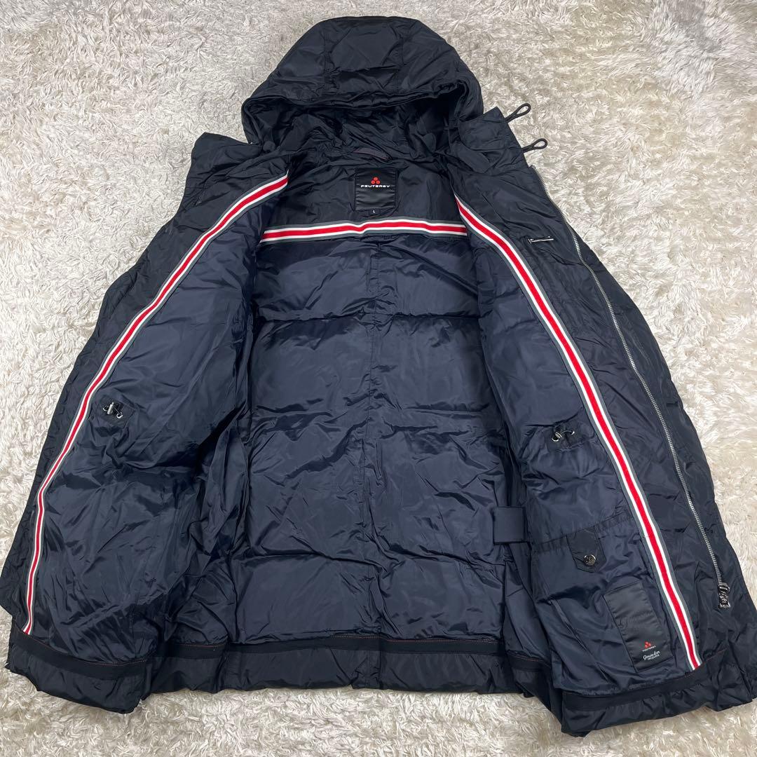PEUTEREY ピューテリー フード付き ダウンジャケット Lサイズ ブラック