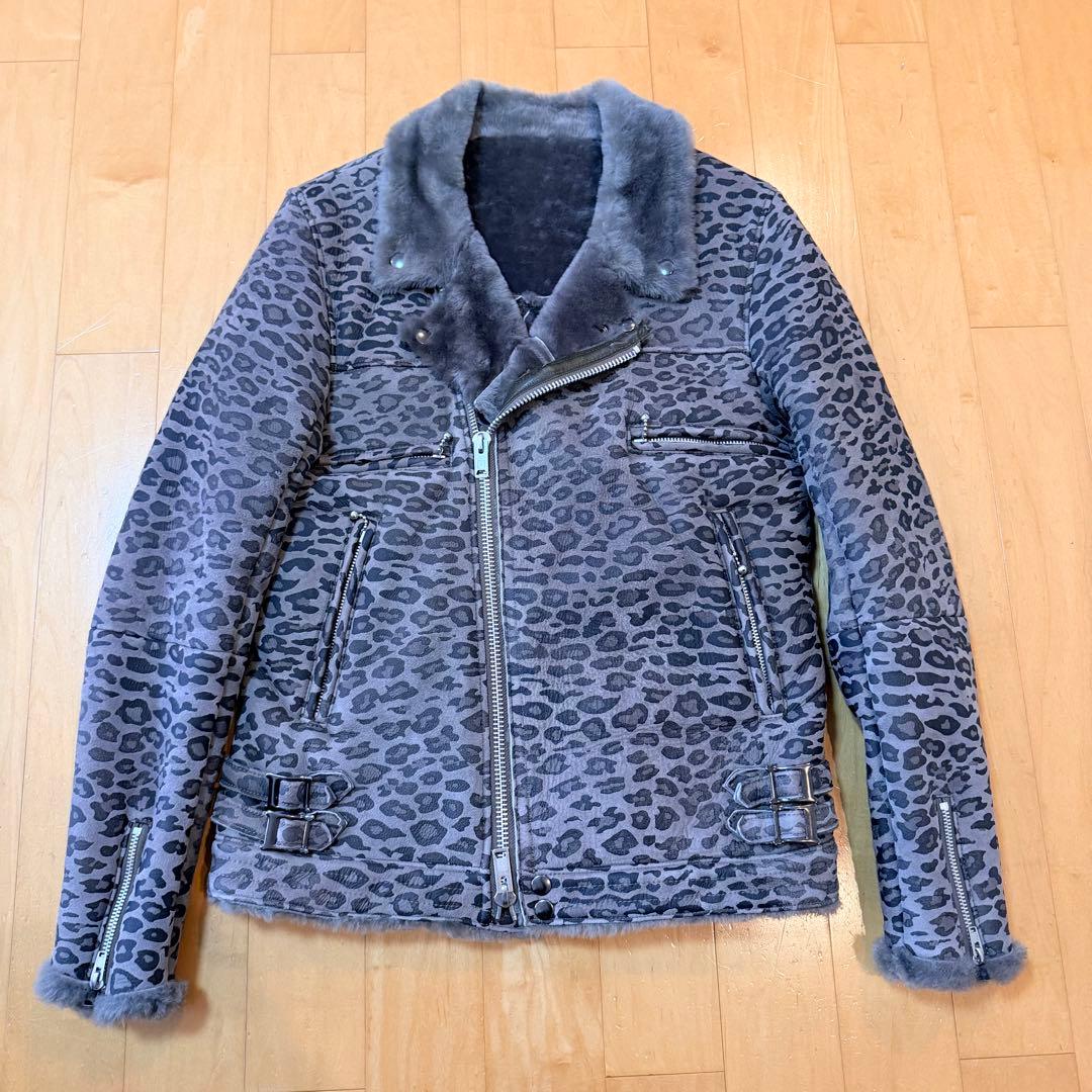 UNDERCOVER レオパード ムートン ライダース ジャケット サイズ3