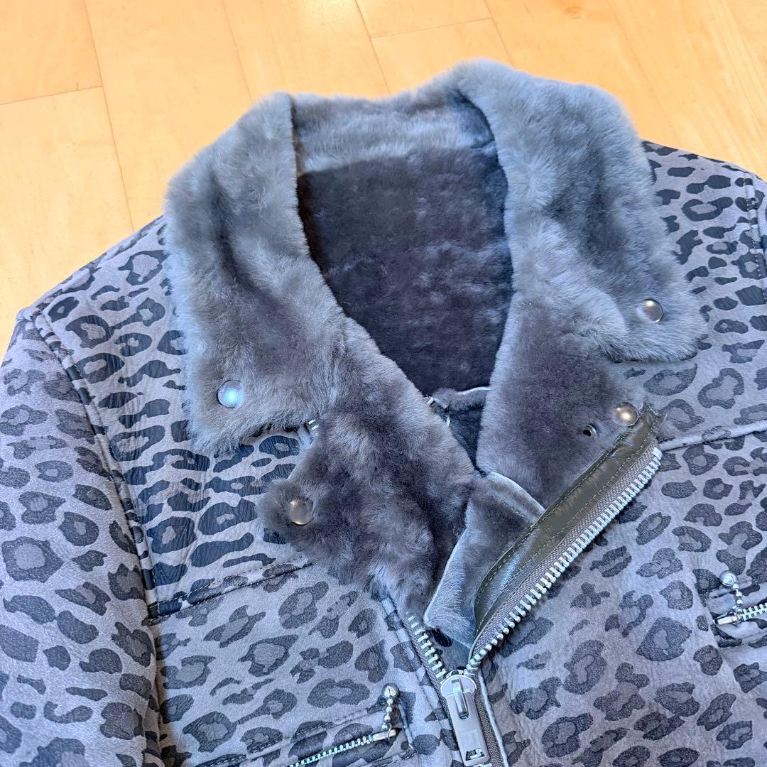 UNDERCOVER レオパード ムートン ライダース ジャケット サイズ3