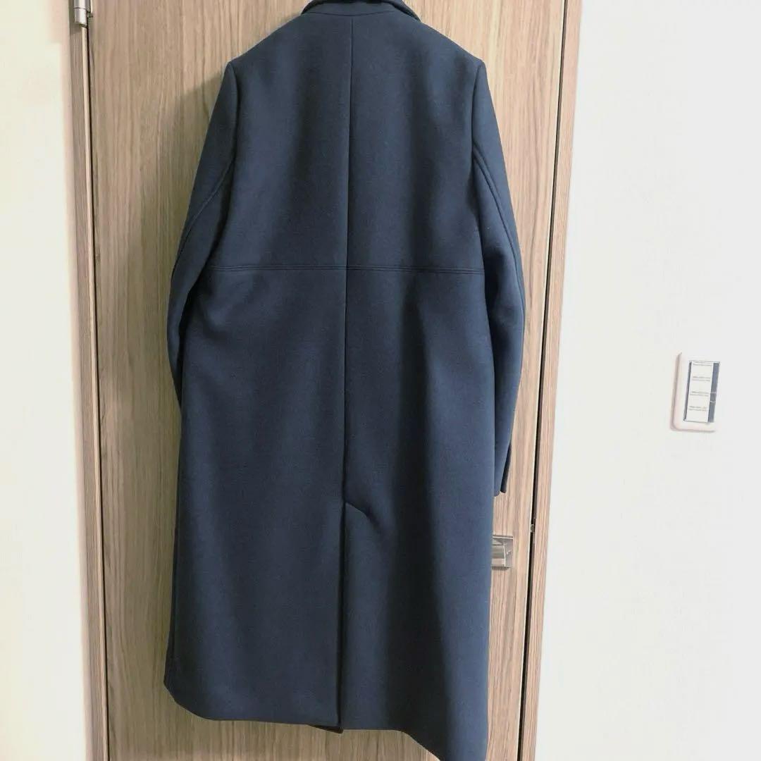 【タグ付き】UNITED TOKYO　ネオカシミヤ混レイルボクシーコート ブルー