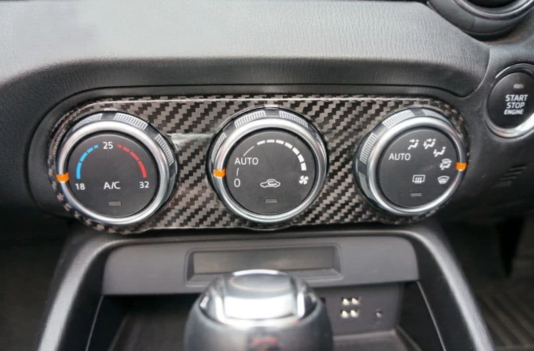 【AXIS-PARTS】　ドライカーボン製 エアコンスイッチパネルカバー