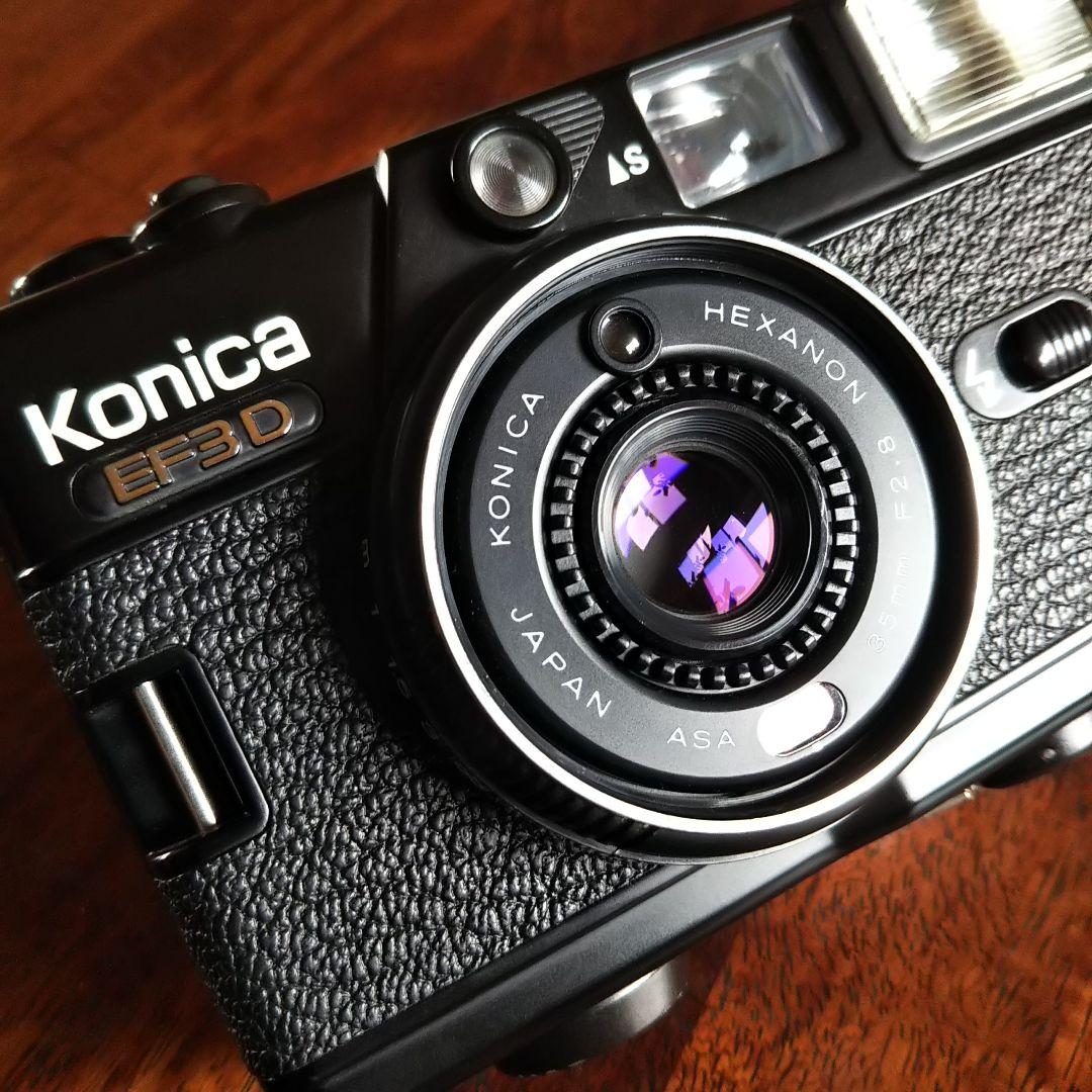 Konica コニカ c35 EF3D フィルムカメラ 正常動作品 ブラック