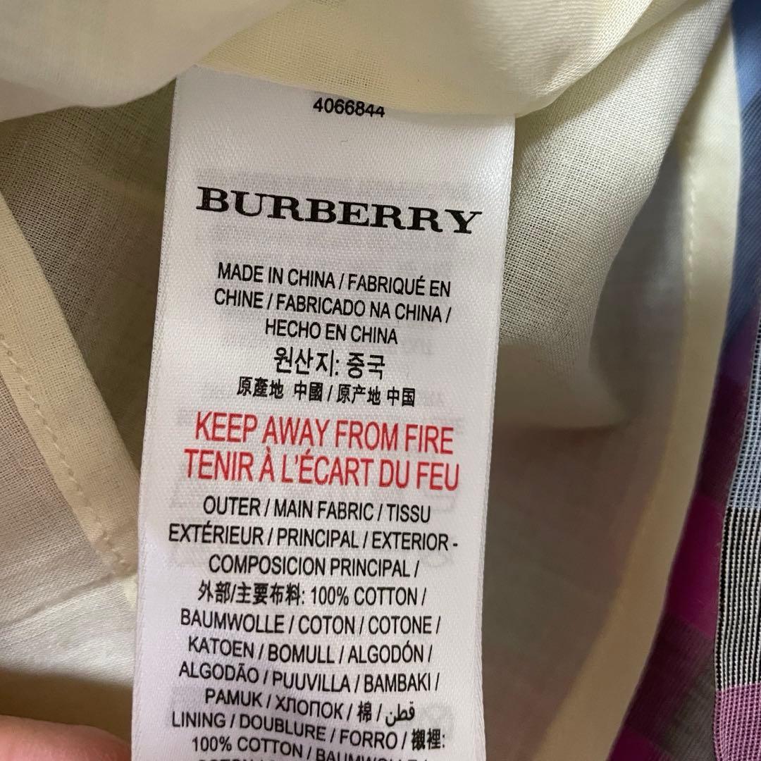 新品タグ付き♡Burberryブルーチェック柄ワンピース4y=110㎝