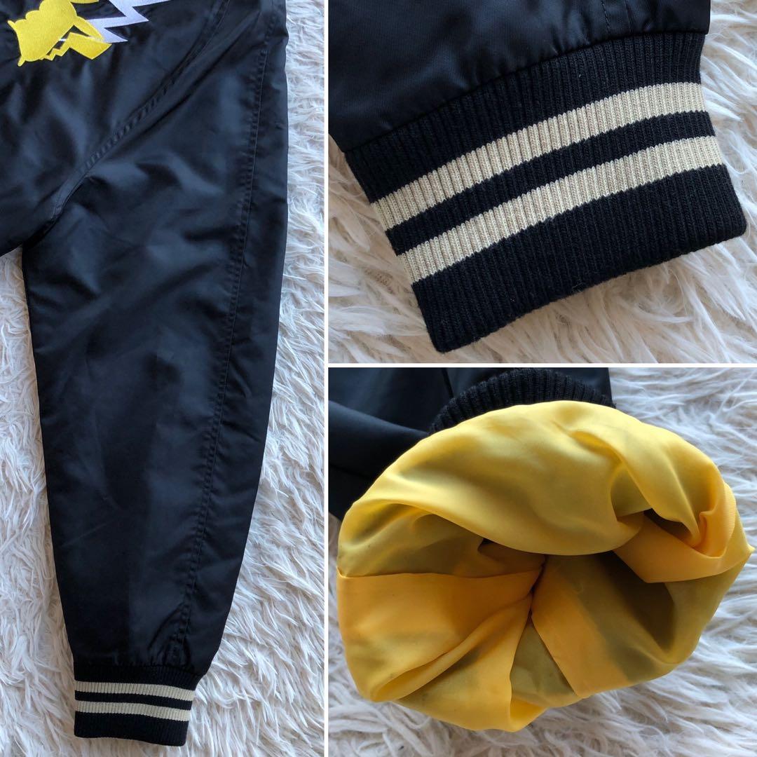 【未使用級】グラニフ スカジャン　黒　L 刺繍　ピカチュウ　ライチュウ　ピチュー