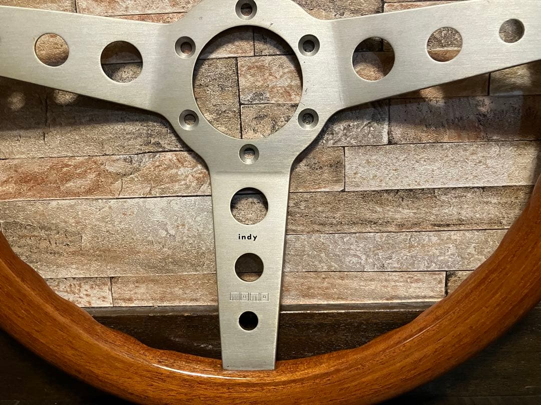 indy ステアリングホイールビンテージ 木製 78年5月製
