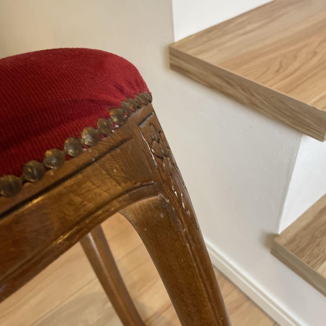 ＊*様 アンティーク調 猫脚　チェア　ロココ調 彫刻 鋲 椅子 イス ダイニング