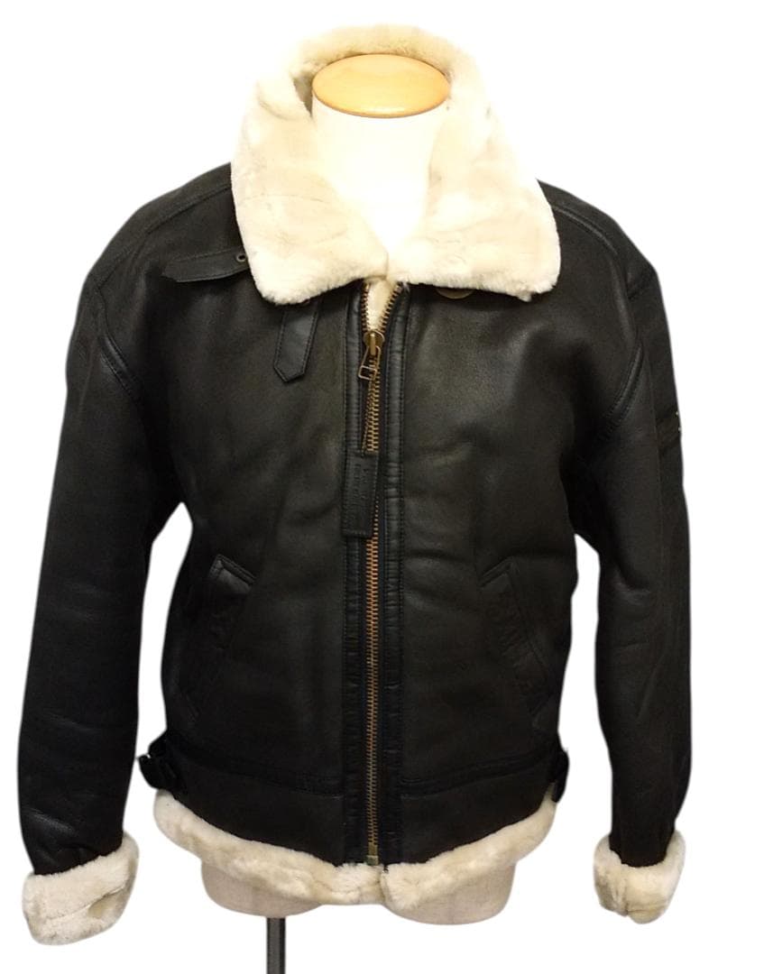 BOSS　コーヒー 　2000年　限定　本革　レザー 　ムートン　ジャケット