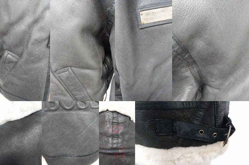 BOSS　コーヒー 　2000年　限定　本革　レザー 　ムートン　ジャケット