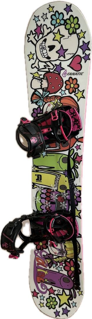 【FANATIC】カラフルなスノーボードビンディングセット140cm