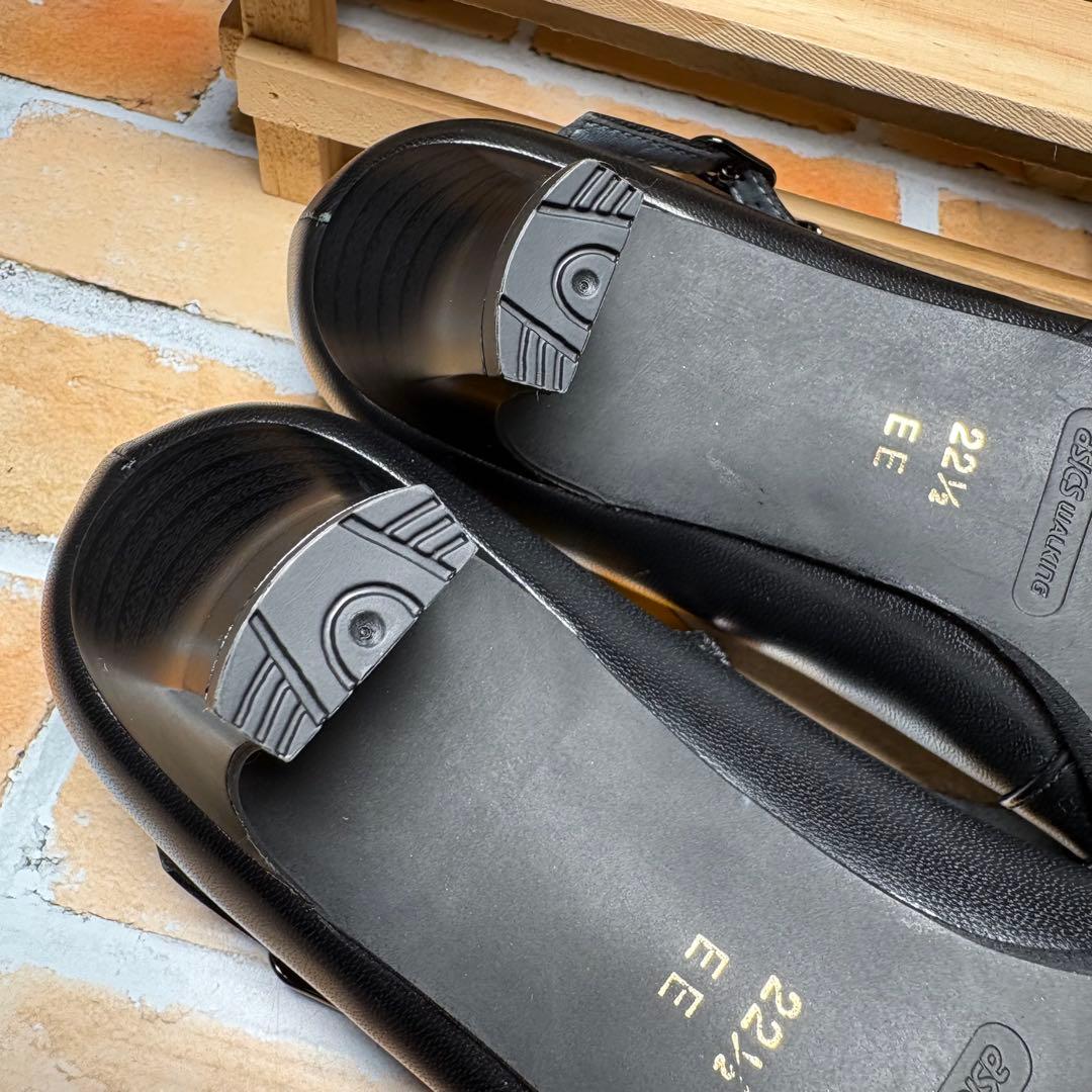 新品　ペダラ　ウォーキング　パンプス　ブラック　ストラップ　２２．５　チャンキー