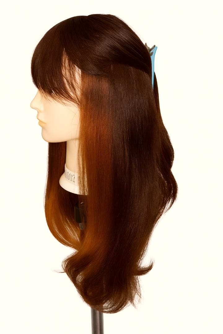 新品　人毛　夏に嬉しい　インナーカラー　ブラウン　スーパーロング　Mサイズ