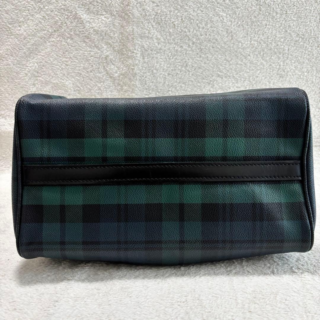 ✨️美品 ポロラルフローレン ブラックウォッチ ミニボストンバッグ PVCレザー