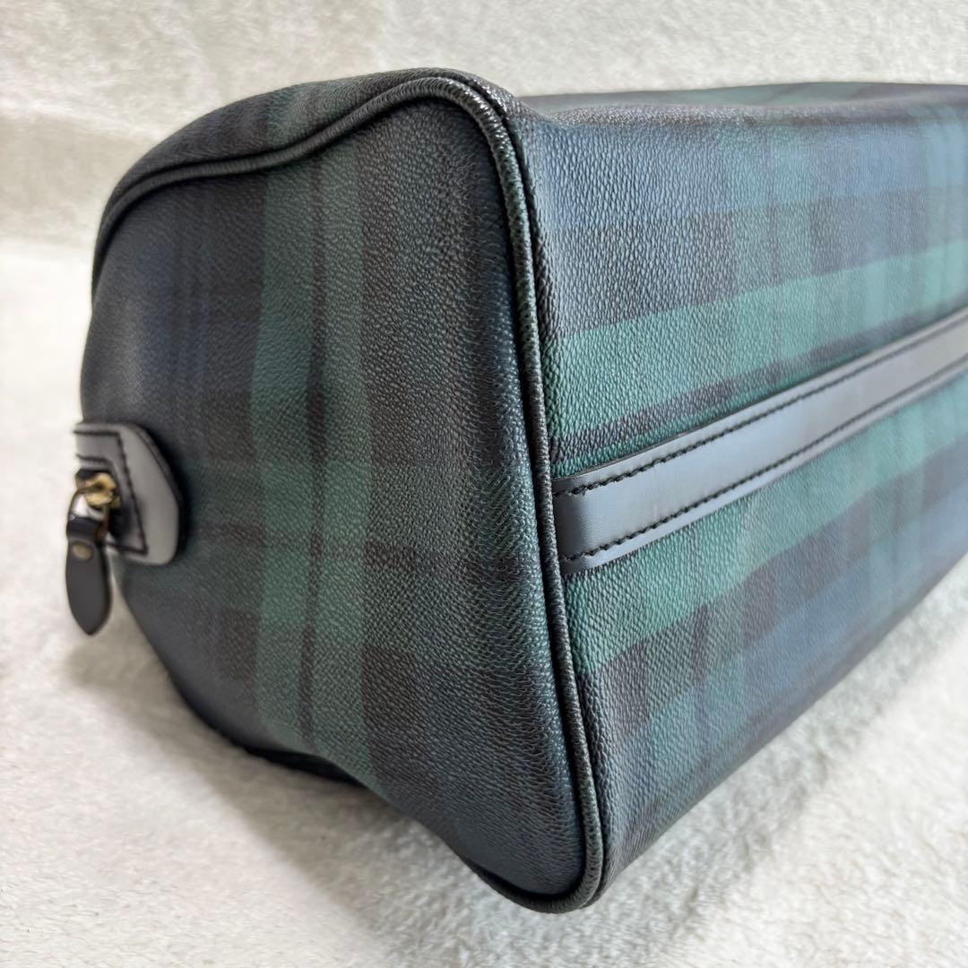 ✨️美品 ポロラルフローレン ブラックウォッチ ミニボストンバッグ PVCレザー