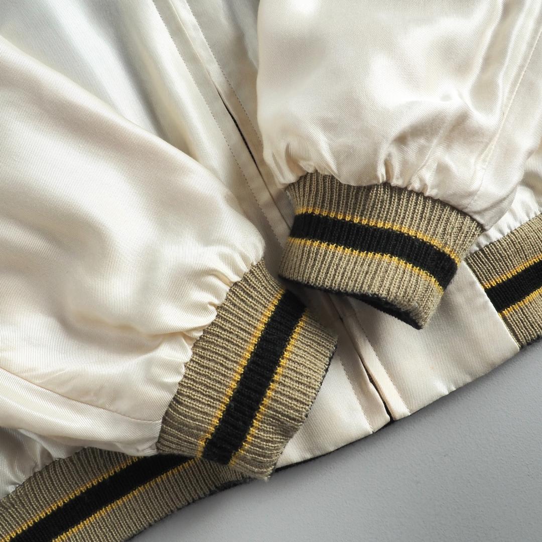 テーラー東洋　スーベニアジャケット　スカジャン　虎　鷹　黒　アイボリー　美品