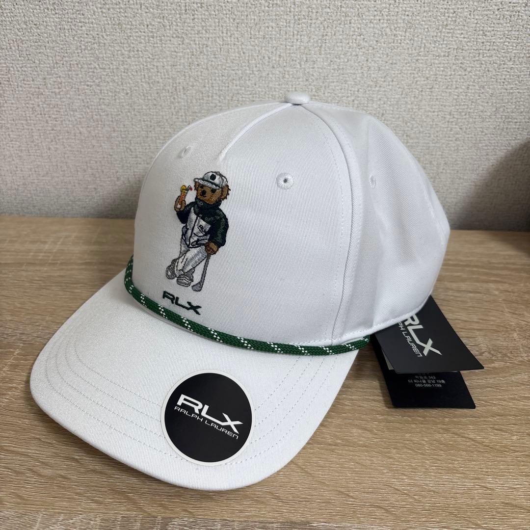 新品　RLX　ポロベア　キャップ　帽子　刺繍　ラルフローレン　ゴルフ